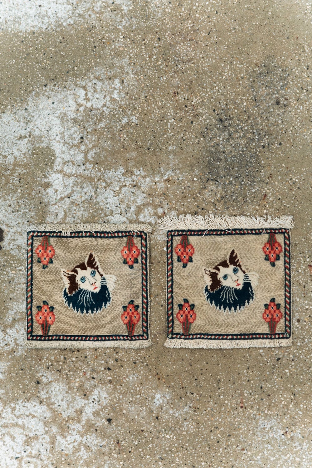 Vintage Persian Souf Tabriz Pictorial Rug (Pair: 2 of 2), No.17000 - Staging