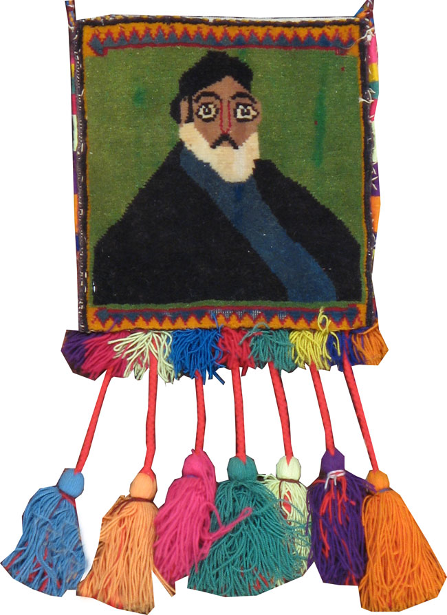 Vintage Persian Shiraz Pictorial Rug, No.17002 - Staging