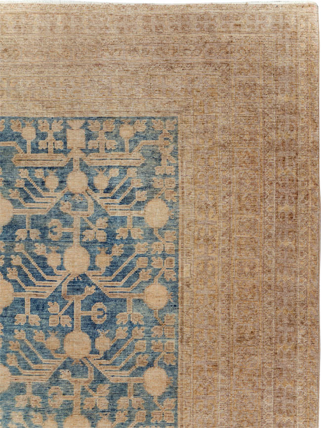 Antique East Turkestan Khotan Carpet, No.17023 - Staging