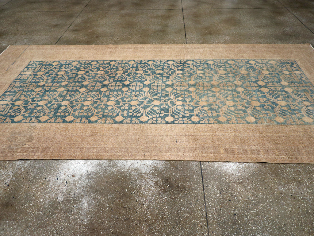 Antique East Turkestan Khotan Carpet, No.17023 - Staging