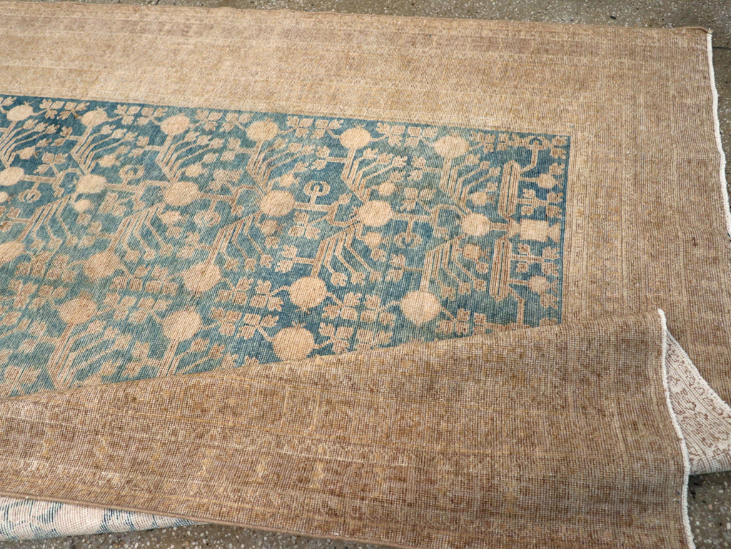 Antique East Turkestan Khotan Carpet, No.17023 - Staging