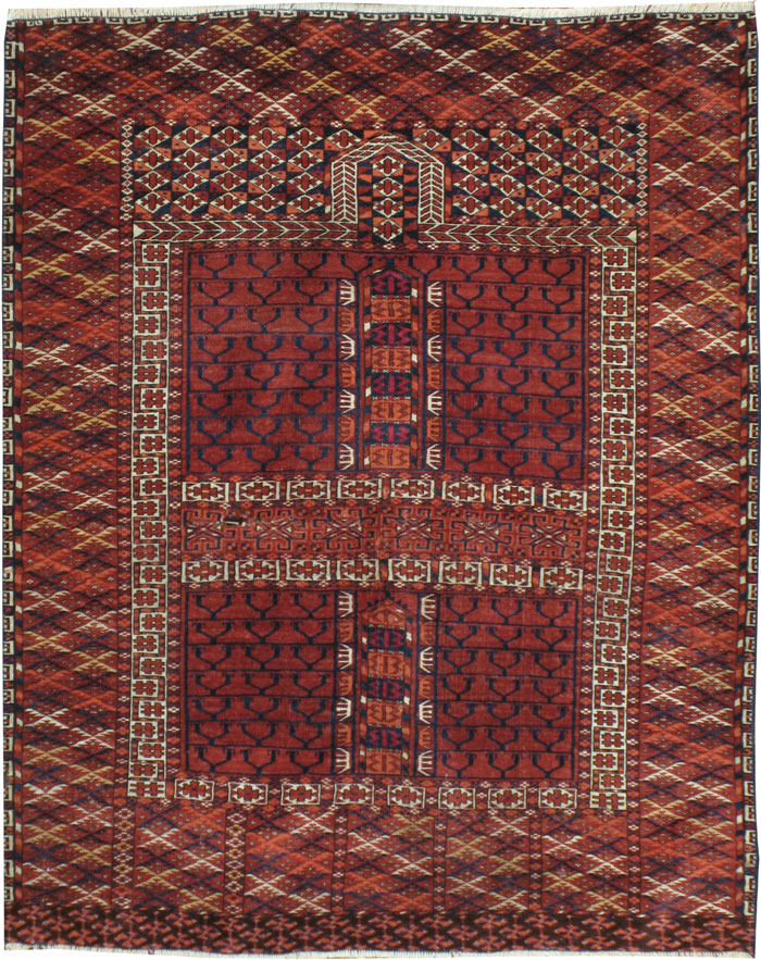 Antique Persian Tekke Rug, No.17025 - Staging