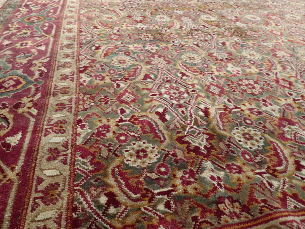 Antique Indian Agra Carpet, No.17050 - Staging