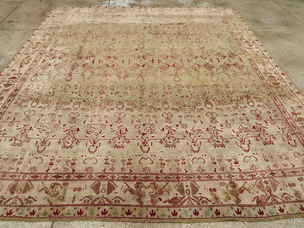 Antique Indian Agra Carpet, No.17051 - Staging