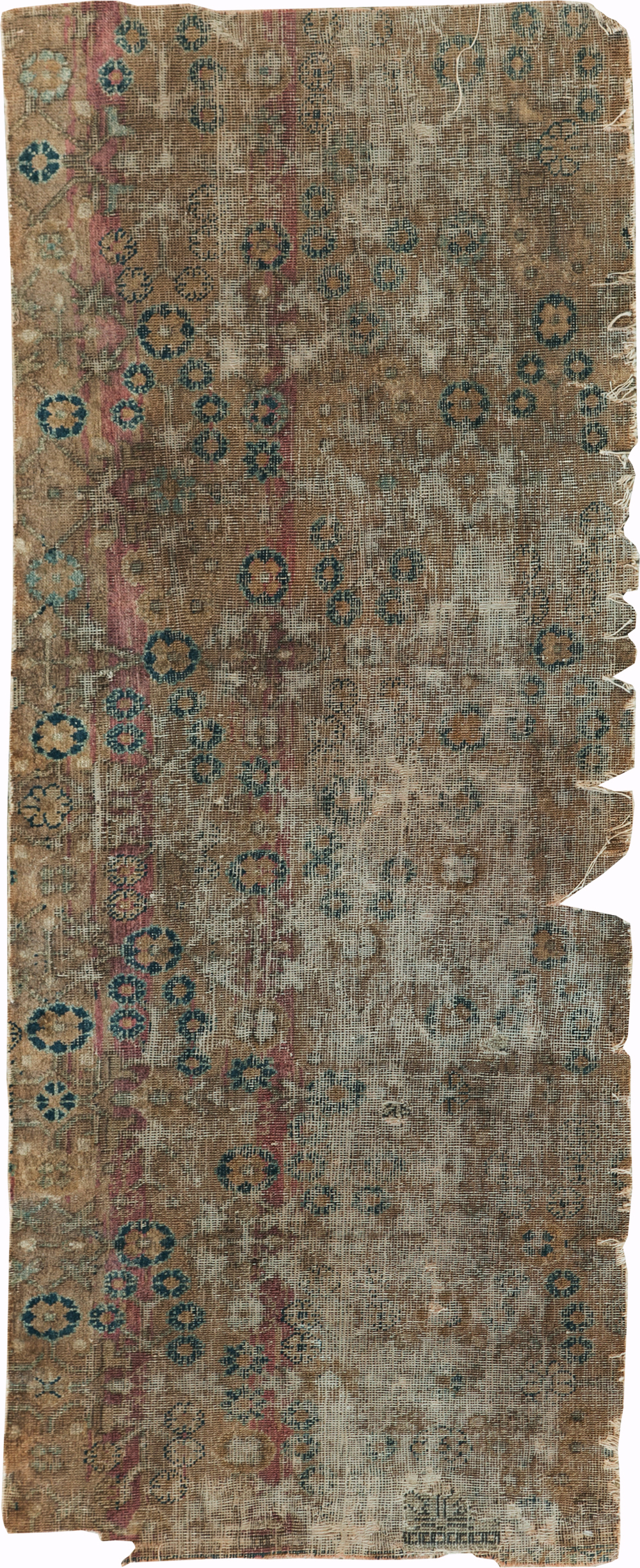 Antique East Turkestan Silk Khotan Fragment, No.17054 - Staging