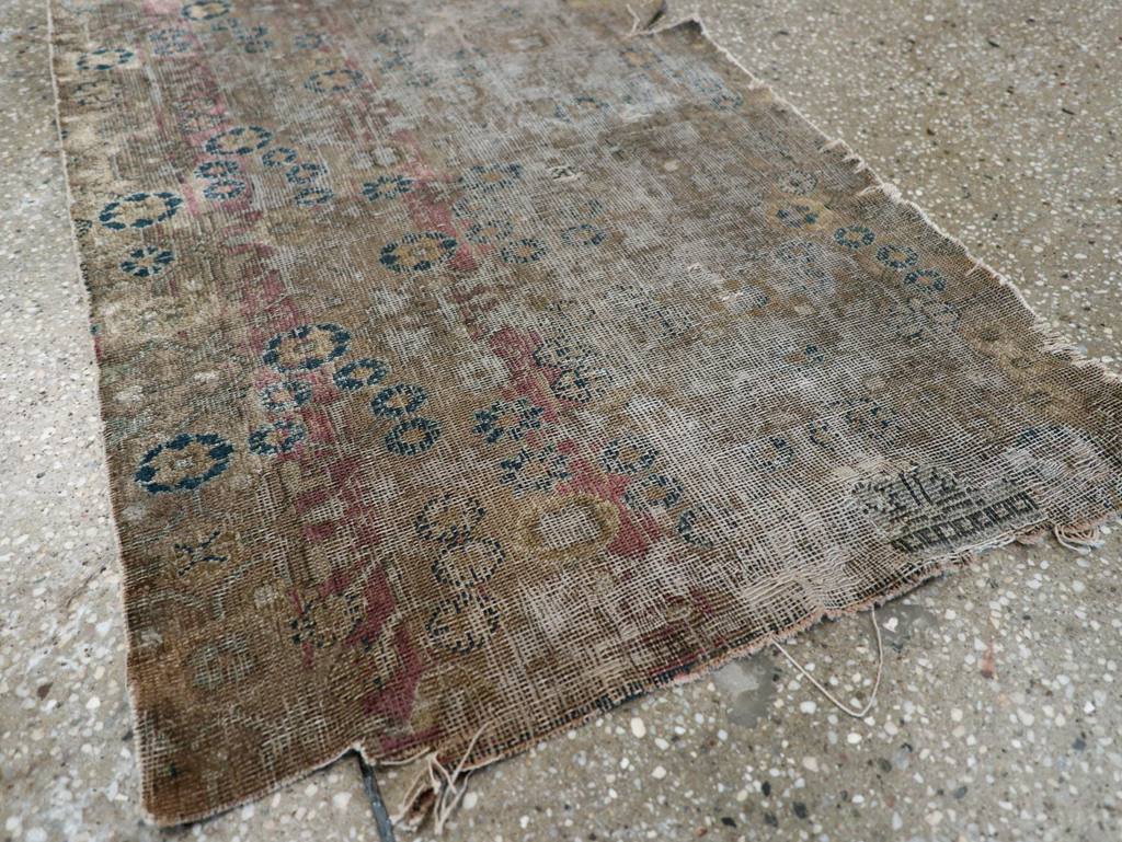 Antique East Turkestan Silk Khotan Fragment, No.17054 - Staging