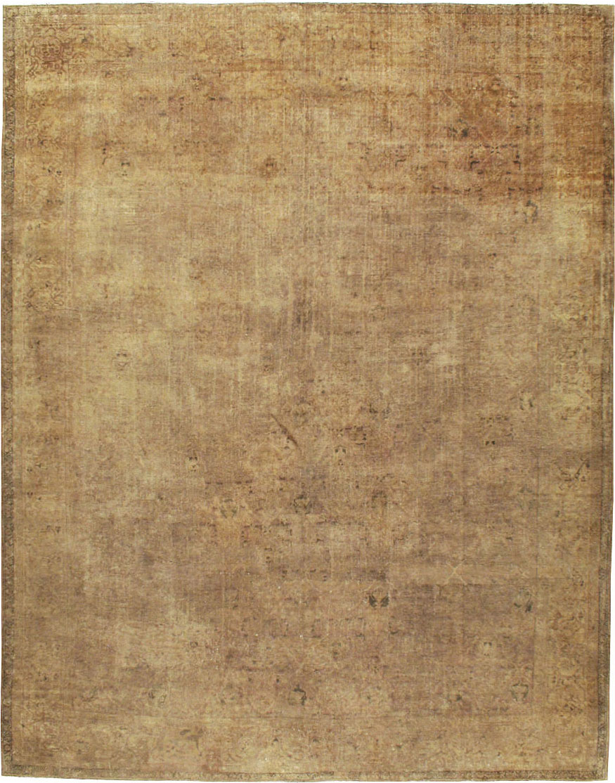 Antique Persian Mahal Distressed Carpet, No.17072 - Staging