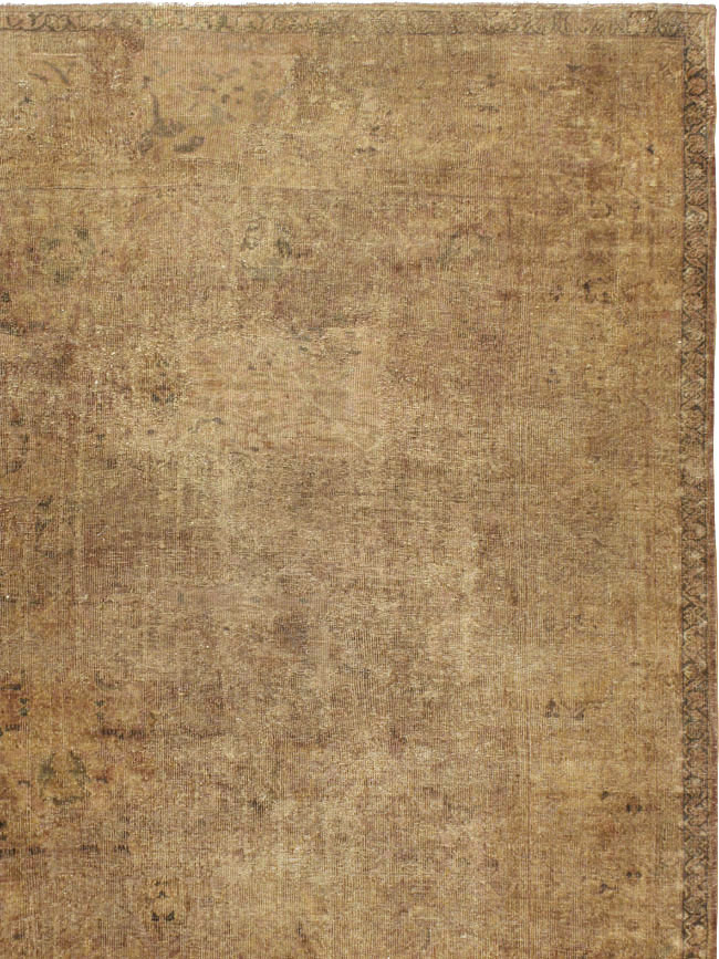 Antique Persian Mahal Distressed Carpet, No.17072 - Staging