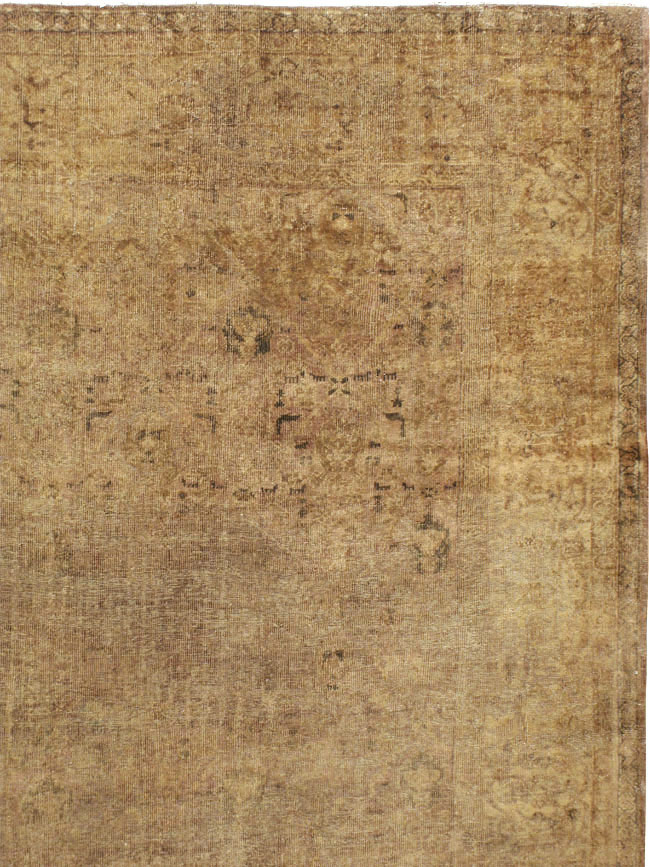 Antique Persian Mahal Distressed Carpet, No.17072 - Staging