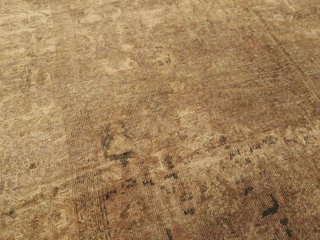 Antique Persian Mahal Distressed Carpet, No.17072 - Staging