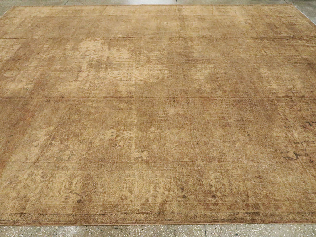 Antique Persian Mahal Distressed Carpet, No.17072 - Staging