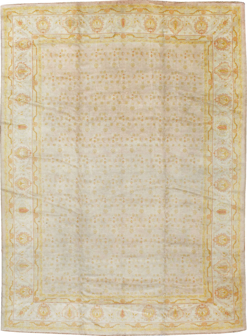 Antique Turkish Oushak Carpet, No.17077 - Staging
