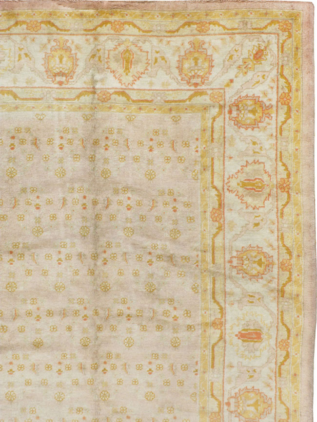 Antique Turkish Oushak Carpet, No.17077 - Staging