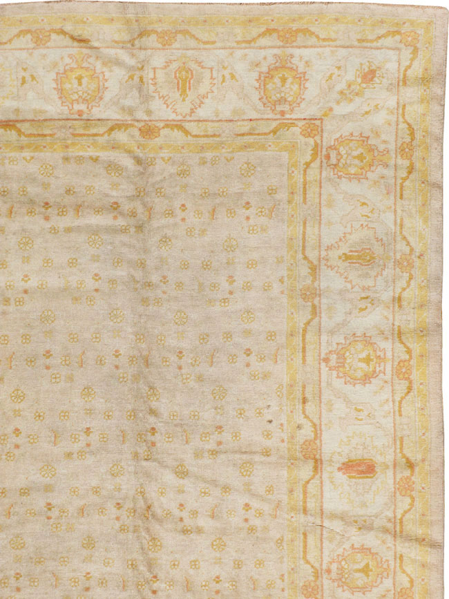 Antique Turkish Oushak Carpet, No.17077 - Staging