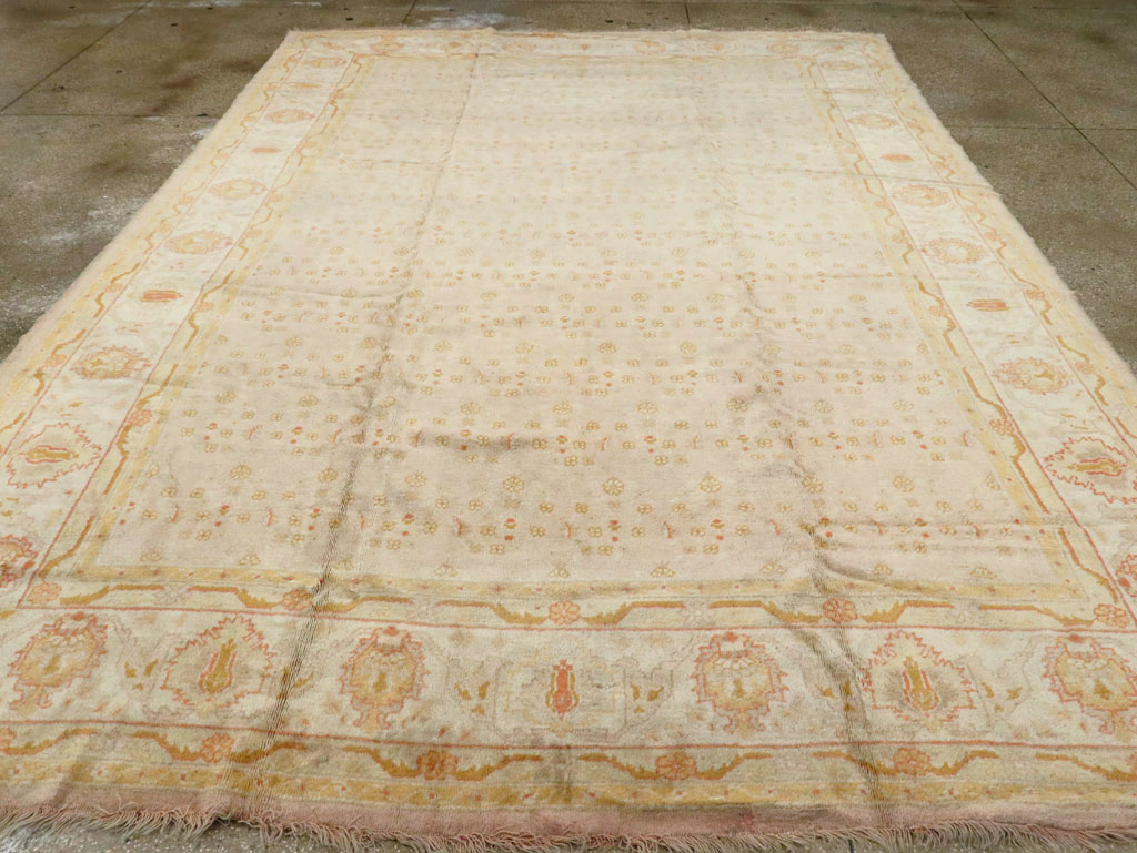 Antique Turkish Oushak Carpet, No.17077 - Staging