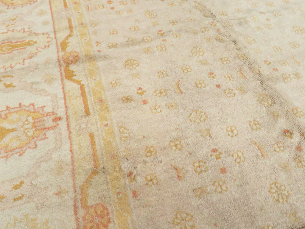 Antique Turkish Oushak Carpet, No.17077 - Staging