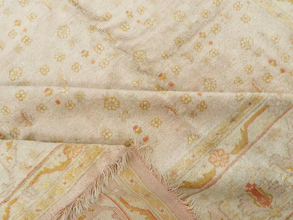 Antique Turkish Oushak Carpet, No.17077 - Staging