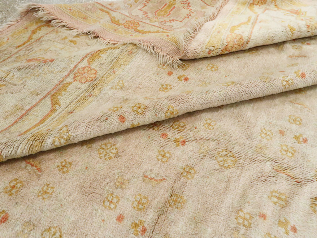 Antique Turkish Oushak Carpet, No.17077 - Staging