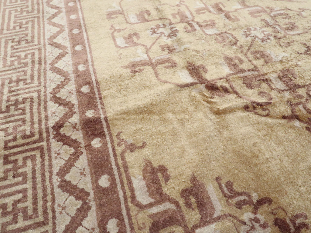 Vintage Chinese Peking Silk Carpet, No.17079 - Staging