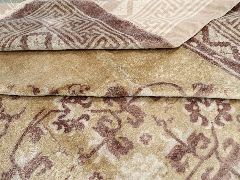 Vintage Chinese Peking Silk Carpet, No.17079 - Staging