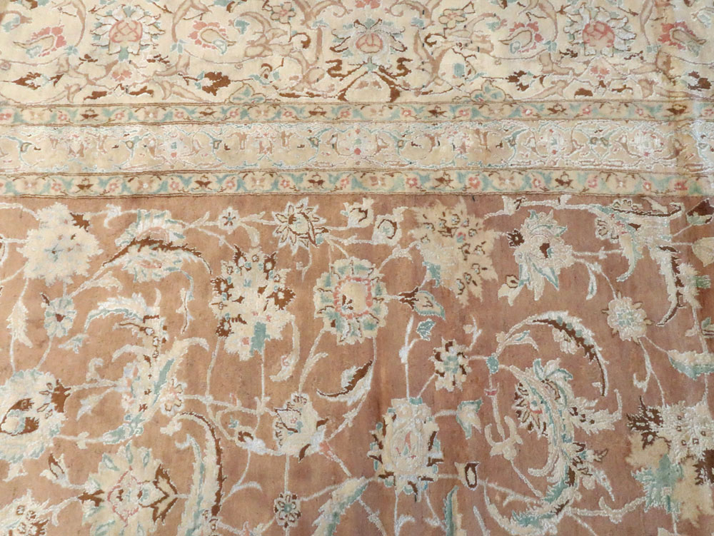 Vintage Persian Nain Carpet, No.17092 - Staging