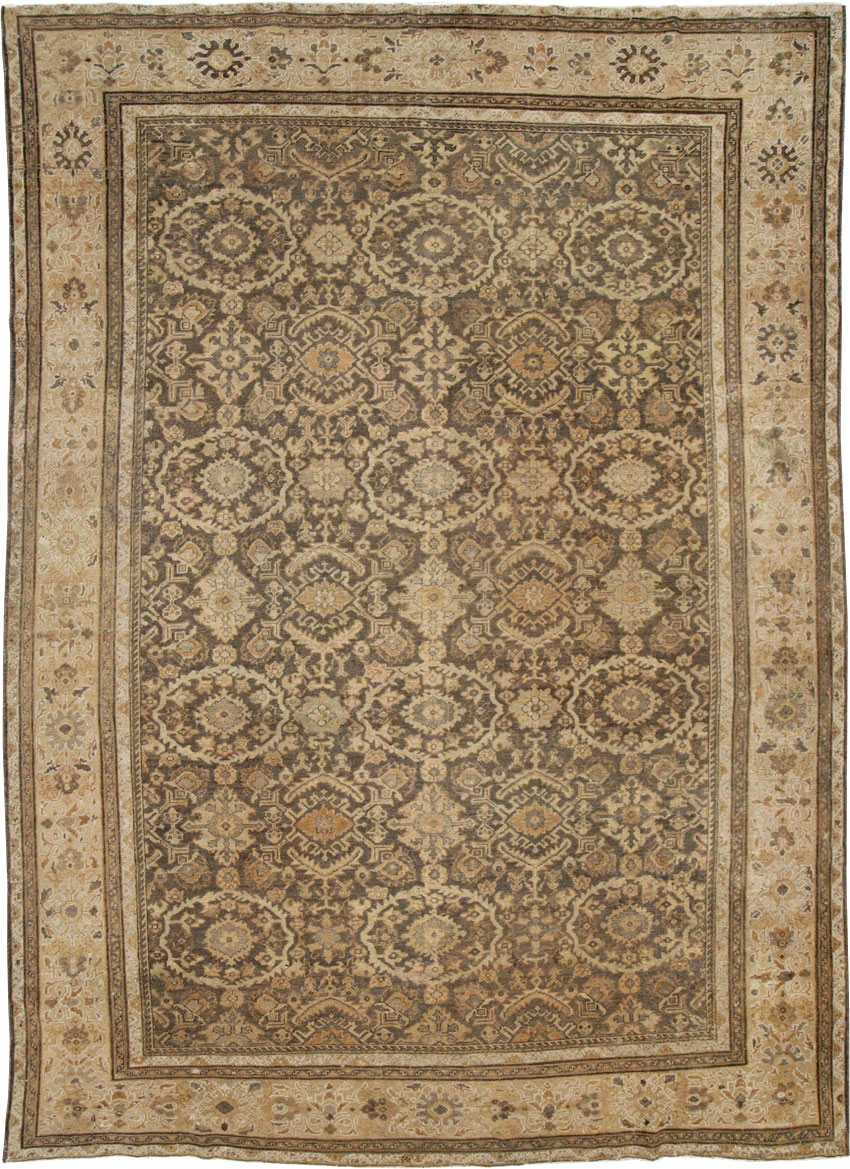 Antique Persian Mahal Room Size Carpet, No.17104 - Staging