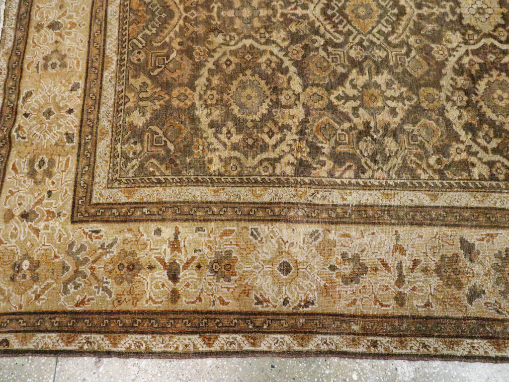 Antique Persian Mahal Room Size Carpet, No.17104 - Staging