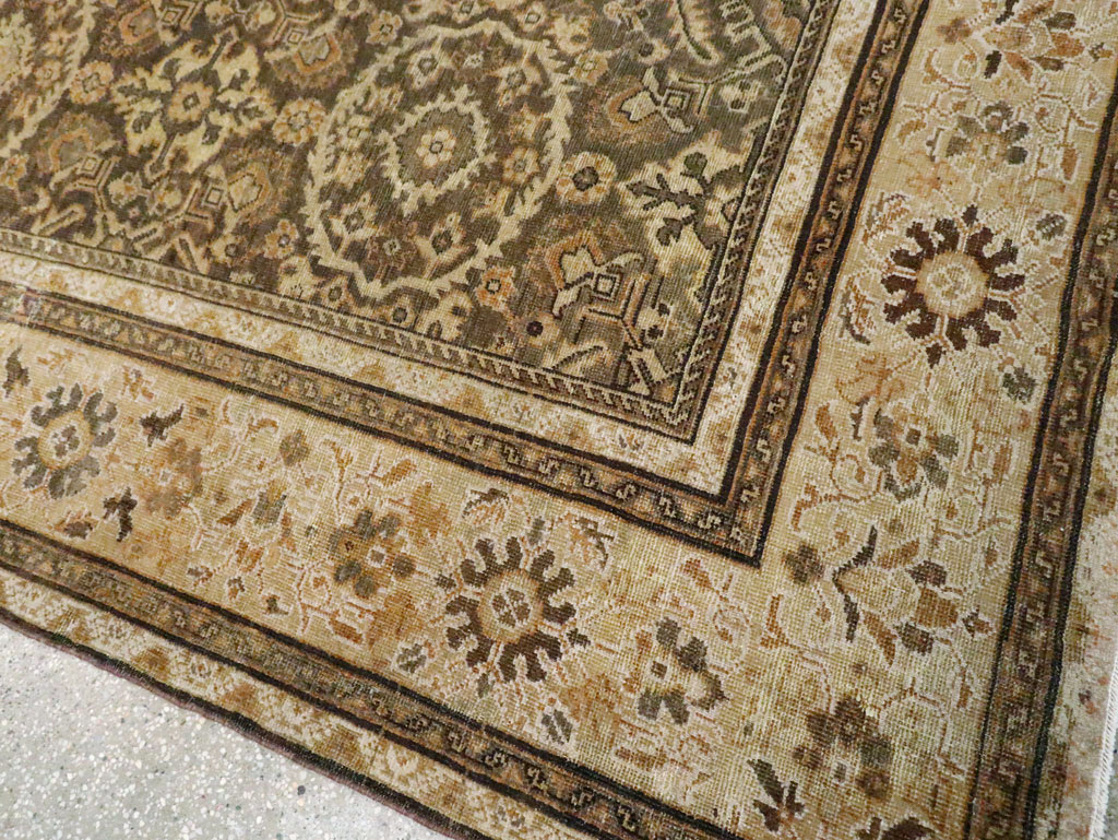 Antique Persian Mahal Room Size Carpet, No.17104 - Staging