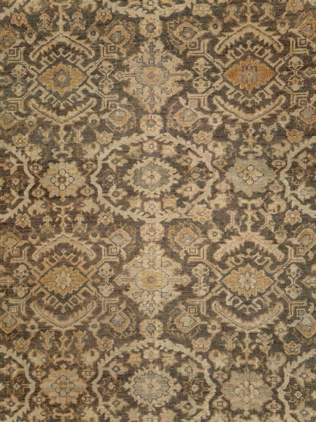 Antique Persian Mahal Room Size Carpet, No.17104 - Staging