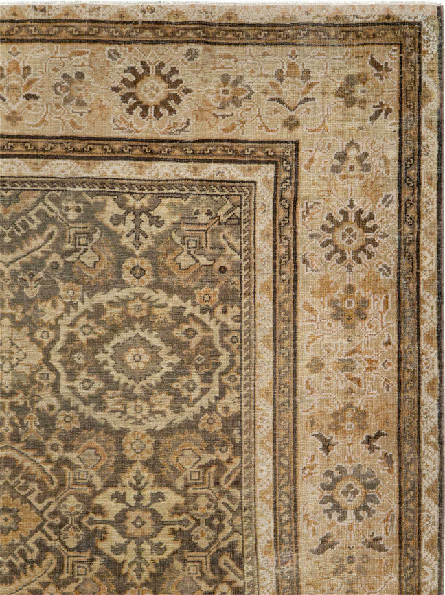 Antique Persian Mahal Room Size Carpet, No.17104 - Staging
