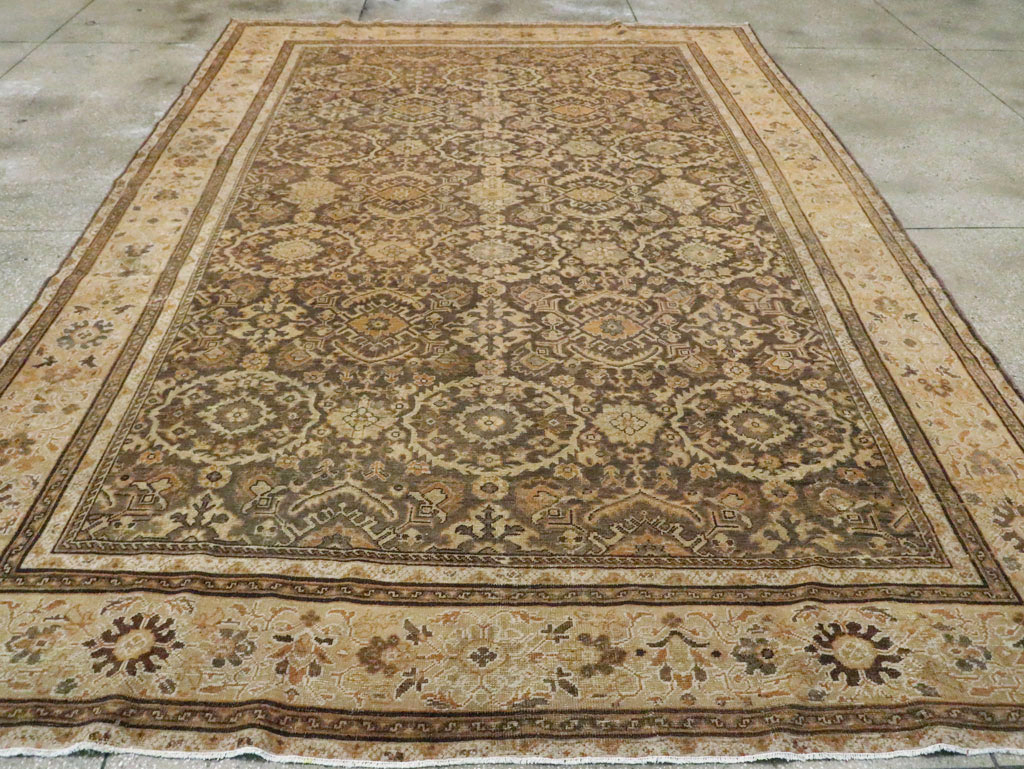 Antique Persian Mahal Room Size Carpet, No.17104 - Staging