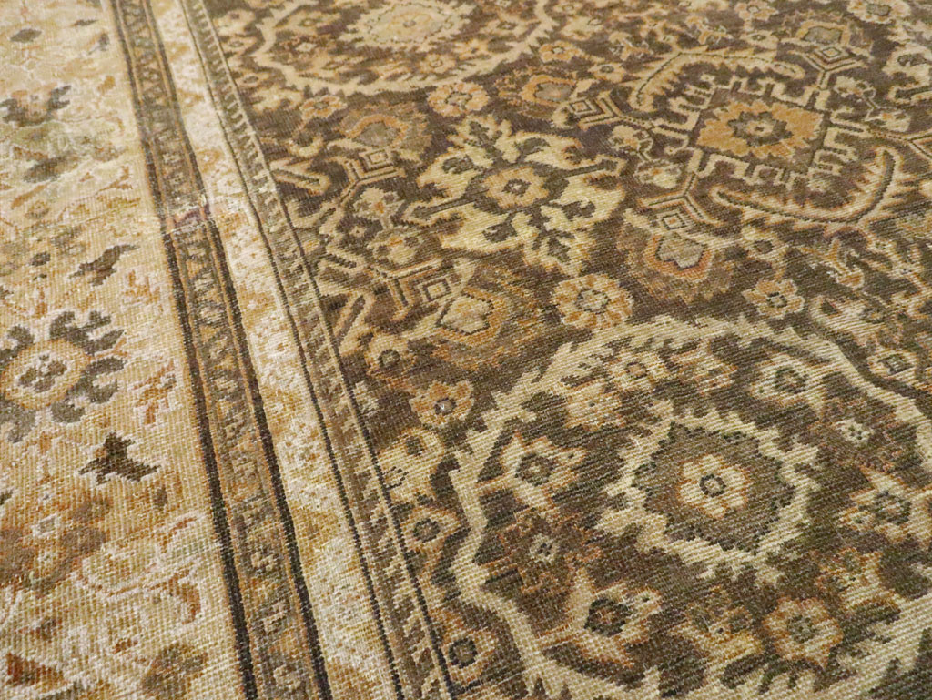 Antique Persian Mahal Room Size Carpet, No.17104 - Staging
