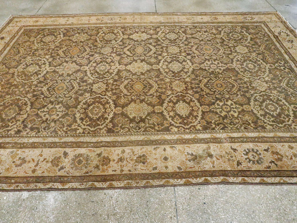 Antique Persian Mahal Room Size Carpet, No.17104 - Staging