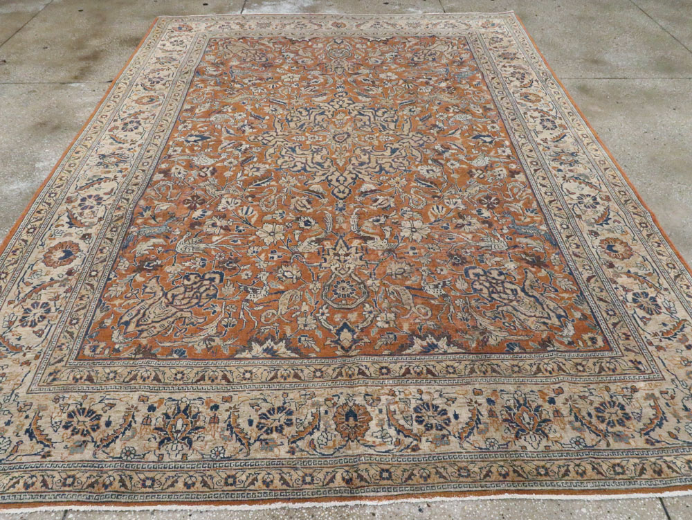 Antique Persian Tabriz Carpet, No.17115 - Staging
