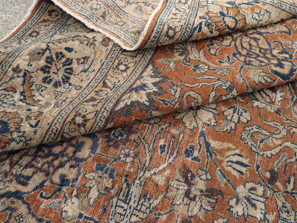 Antique Persian Tabriz Carpet, No.17115 - Staging