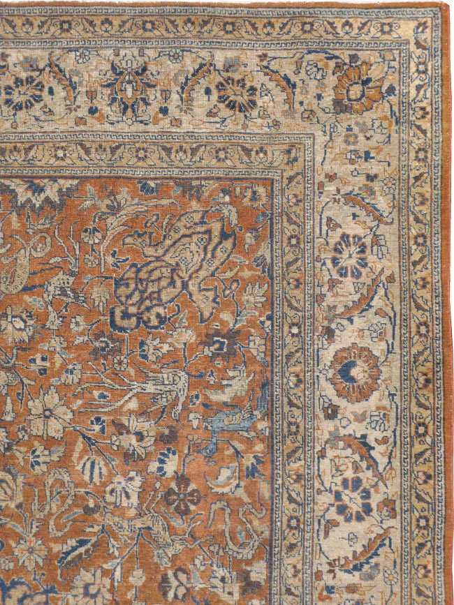 Antique Persian Tabriz Carpet, No.17115 - Staging