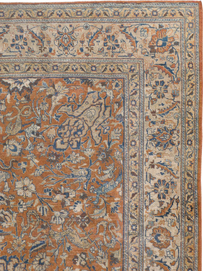 Antique Persian Tabriz Carpet, No.17115 - Staging