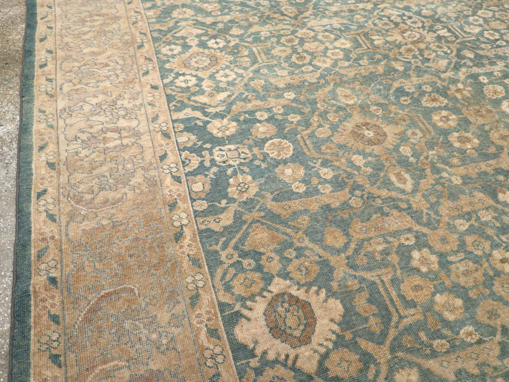 Antique Persian Mahal Room Size Carpet, No.17150 - Staging