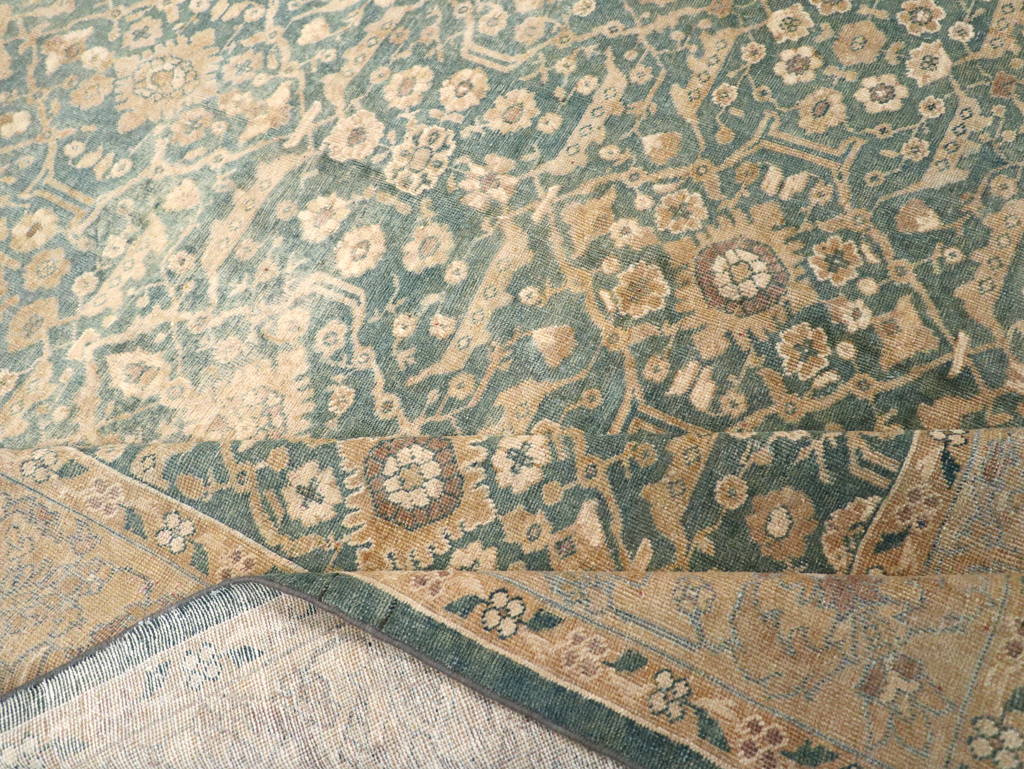 Antique Persian Mahal Room Size Carpet, No.17150 - Staging