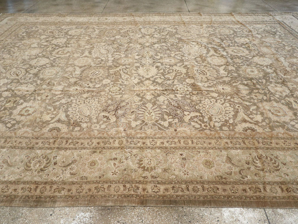 Antique Persian Tabriz Carpet, No.17155 - Staging