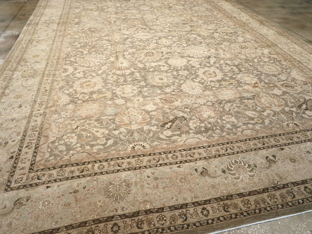 Antique Persian Tabriz Carpet, No.17155 - Staging