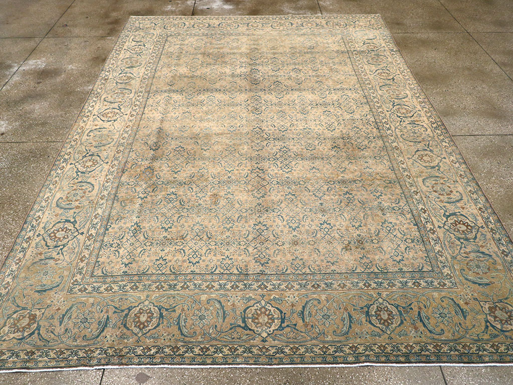 Antique Persian Tabriz Carpet, No.17171 - Staging