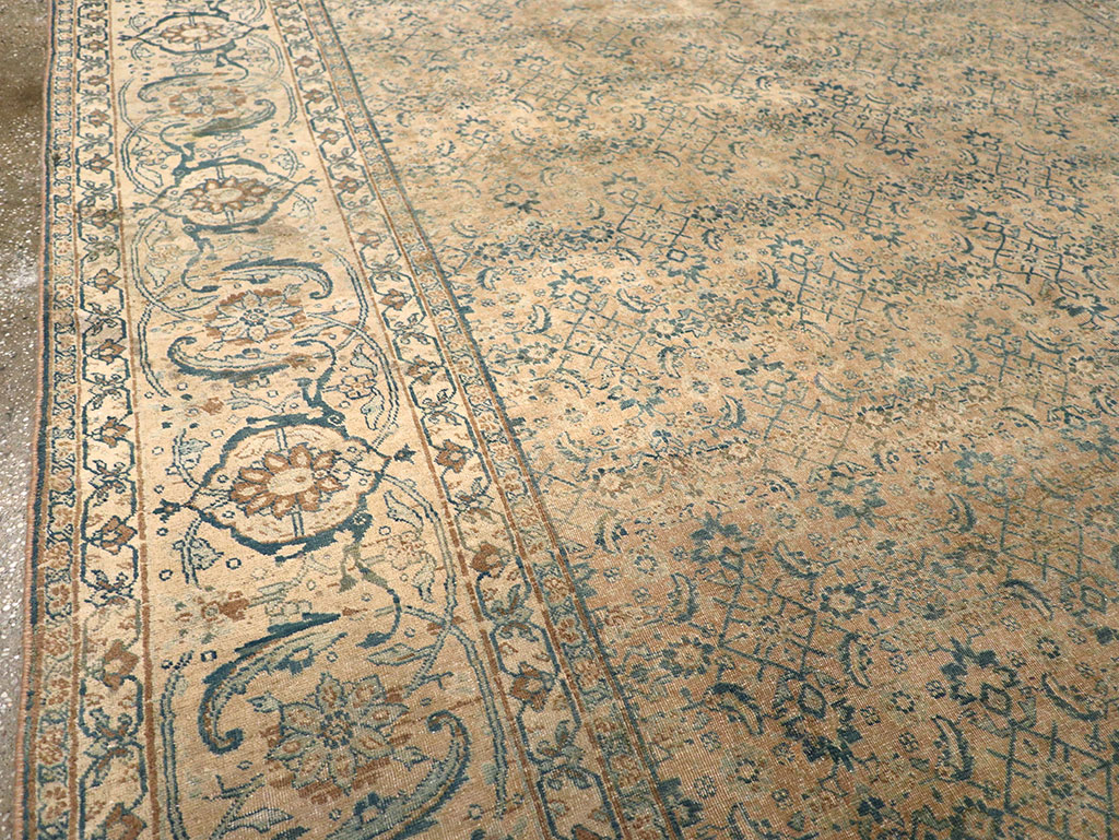 Antique Persian Tabriz Carpet, No.17171 - Staging