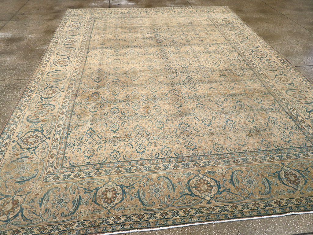 Antique Persian Tabriz Carpet, No.17171 - Staging