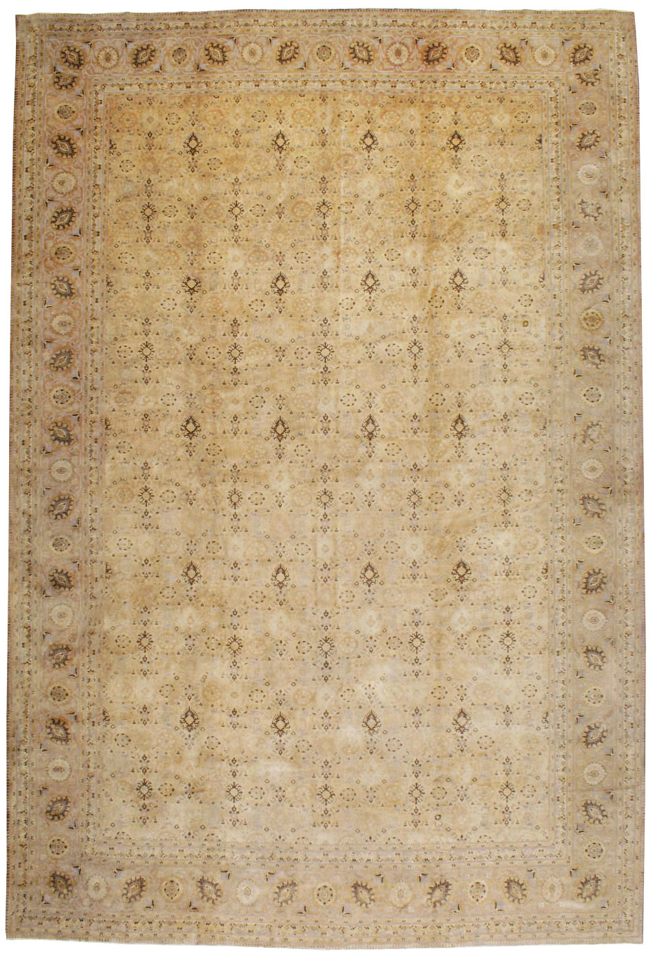 Antique Persian Tabriz Carpet, No.17178 - Staging