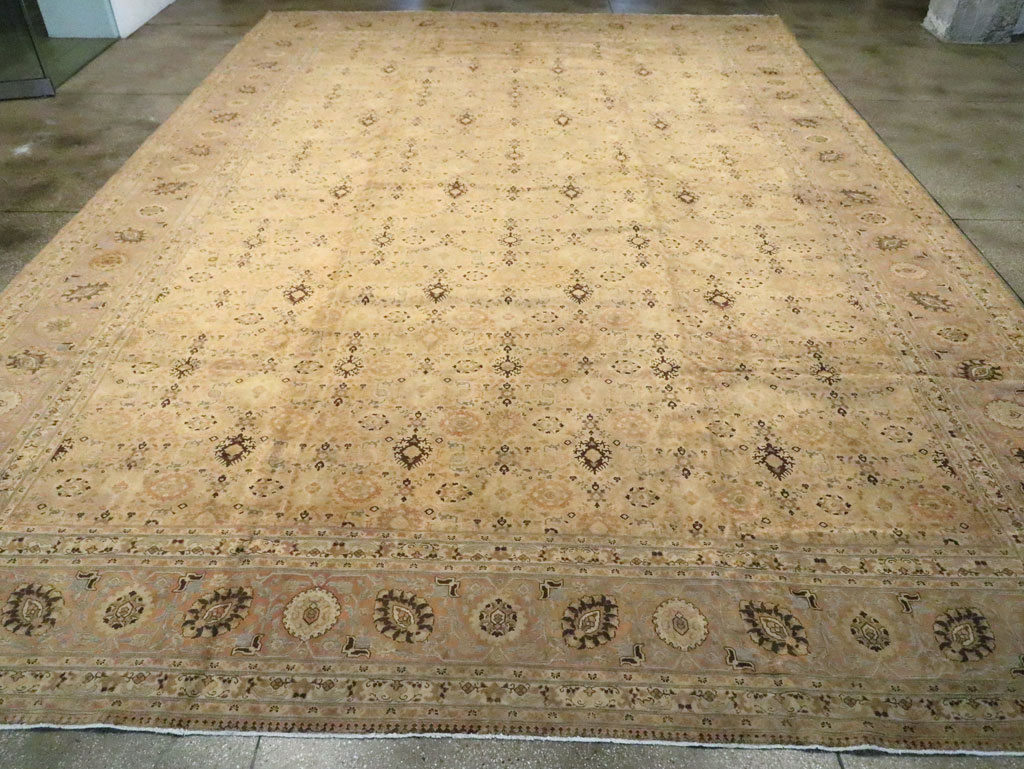 Antique Persian Tabriz Carpet, No.17178 - Staging