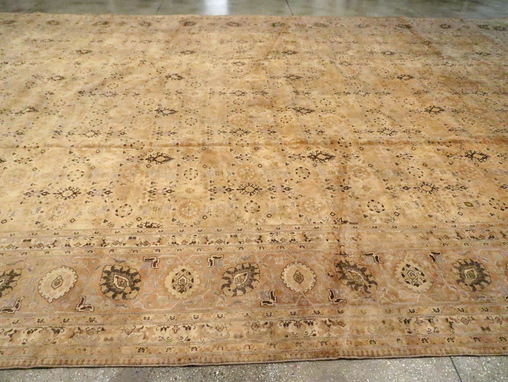 Antique Persian Tabriz Carpet, No.17178 - Staging