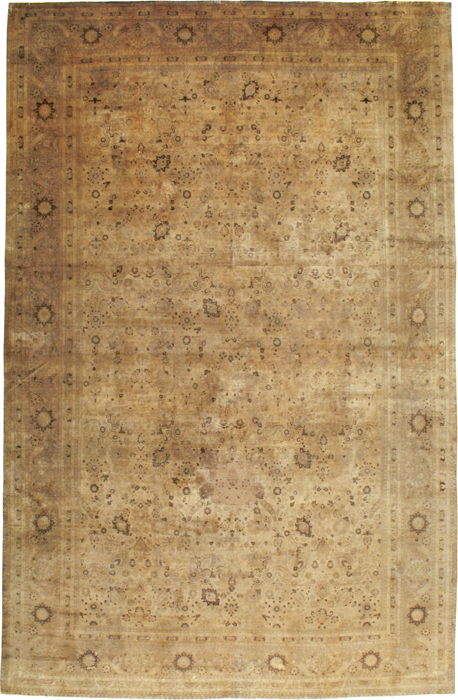 Antique Persian Tabriz Carpet, No.17179 - Staging