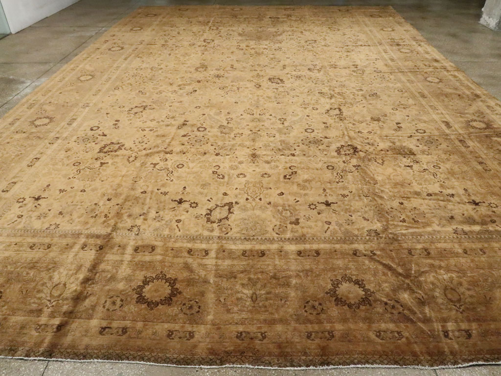 Antique Persian Tabriz Carpet, No.17179 - Staging