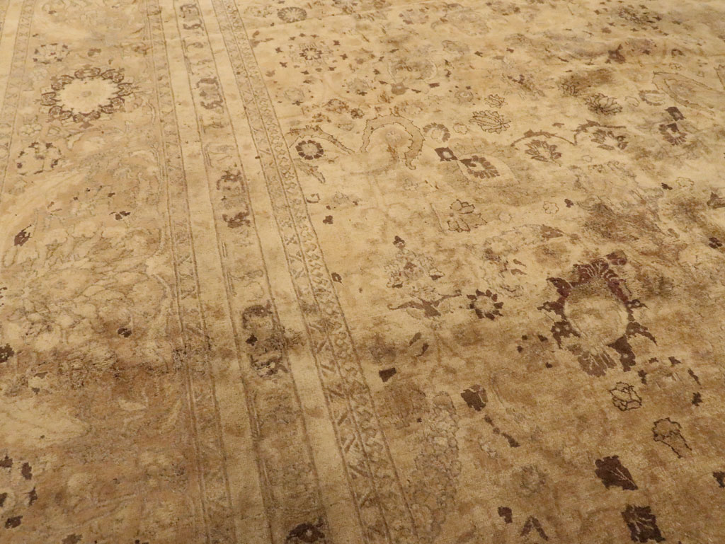 Antique Persian Tabriz Carpet, No.17179 - Staging